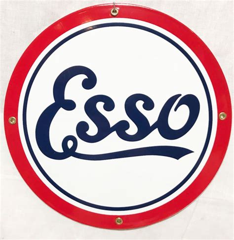 Esso Logo Porcelain Sign 12 30 Cm