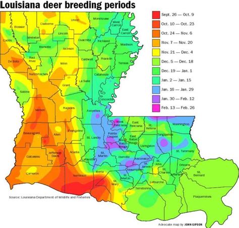 Buck Breeding Calendar Most Complete Ever Louisiana Outdoors