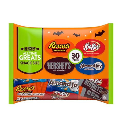Hershey All Time Greats Chocolate Assortment Snack Size Candy Halloween 1557 Oz Variety Bag