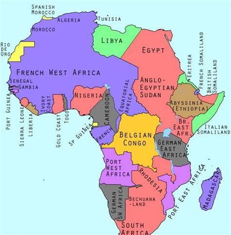 Africa Map 1914 According To This Map Of Colonial Africa In 1914 The
