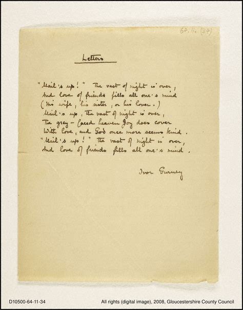 Letters First World War Poetry Digital Archive