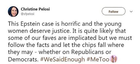 Nancy Pelosi S Daughter Says Some Of Our Faves Could Be Implicated In Jeffrey Epstein Case