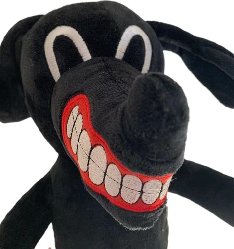 Black Cartoon Dog Plush Toy Trevor Henderson Monster Plush Etsy