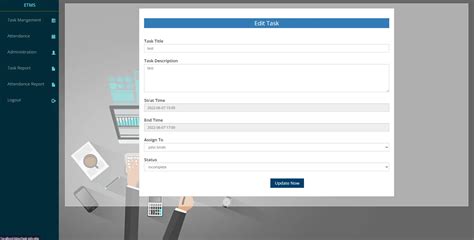 Employee Task Management System In PHP PDO Free Source Code