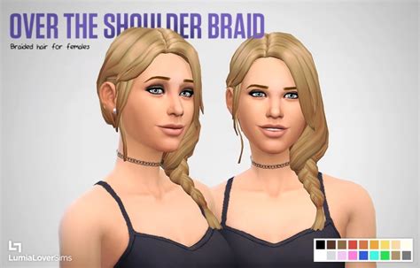 Over The Shoulder Braid At Lumialover Sims Sims 4 Updates