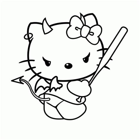 Hello Kitty Halloween Coloring Pages - 102+ SVG Design FIle