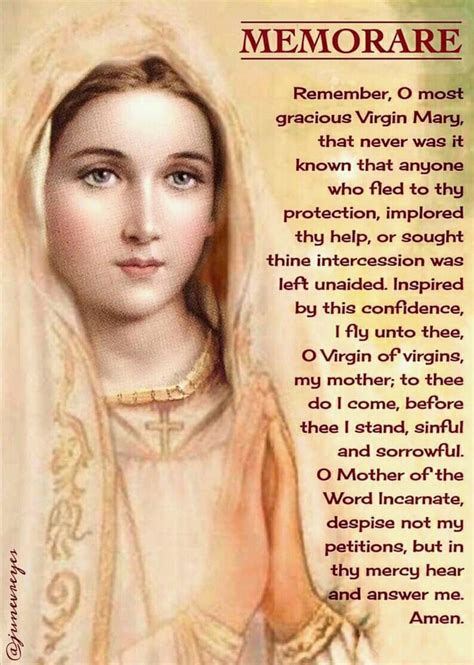 Memorare Prayer To Virgin Mary Mother Mary Mother Mary Buddhist Art