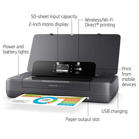 • up to 10/7 pages per minute (ppm), black/colour 6. HP OfficeJet 200 Portable Printer with Wireless & Mobile ...