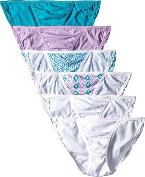 Hanes Women S String Bikini Panty Assorted Size Pack Of Amazon