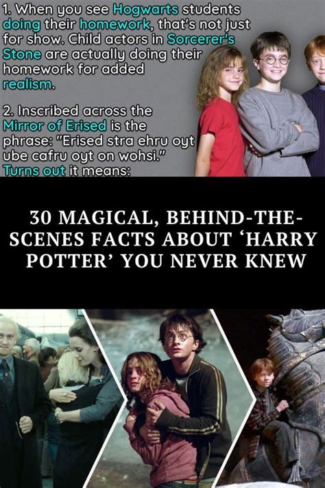 30 Magical Behind The Scenes Facts About ‘harry Potter You Never Knew Harry Potter Facts