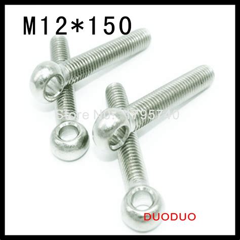 5pcs M12150 M12 X150 Stainless Steel Eye Bolt Screweye Nuts And Bolts