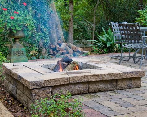 Charlotte Paver Patio And Fire Pit Traditional Patio Charlotte