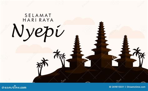 Nyepi Illustration Greeting Bali S Day Of Silence Design Cartoon Vector CartoonDealer Com