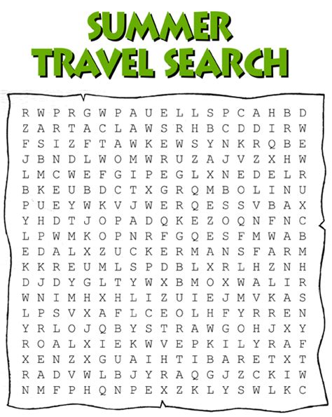 13 Cool Printable Summer Word Searches Kitty Baby Love
