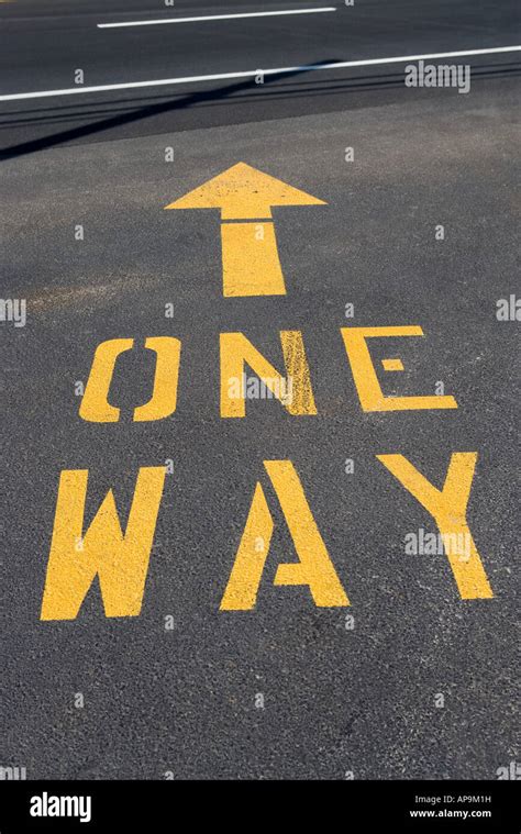One Way Road Marking Stock Photo 15721228 Alamy