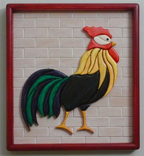 Segmentation Rooster I Made For A Friend Out Of Scrap Wood I Made This