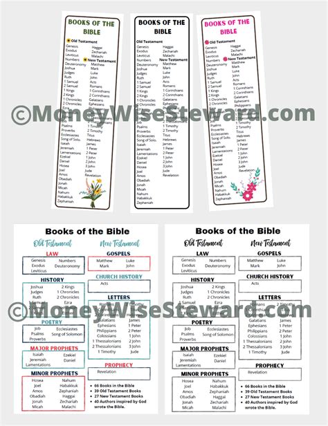 The 66 Books Of The Bible In Order Plus Free Printable 2022