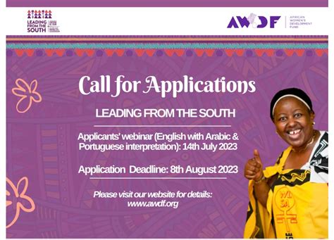 african women s development fund leading from the south call for grant applications