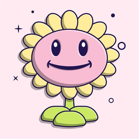 Cute Sunflower Cartoon 1638619 Vector Art At Vecteezy
