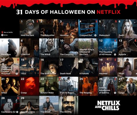 If You Need A Calendar To Keep Track Of Every Spooky Movie And Tv Halloween Movies And Tv