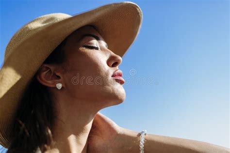 Glamorous Woman Looking Towards Sun Stock Photos Free And Royalty Free