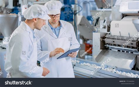 Two Young Male Quality Supervisors Food Stock Photo 1791646964