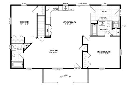 One Level Cabin Floor Plans Floorplansclick