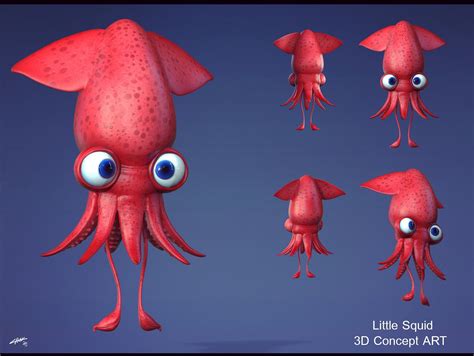 Artstation Little Squid 3d Concept Art Chadwick Dusenbery Concept