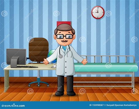 Doctor In Hospital Ward No Patients Stock Vector Illustration Of