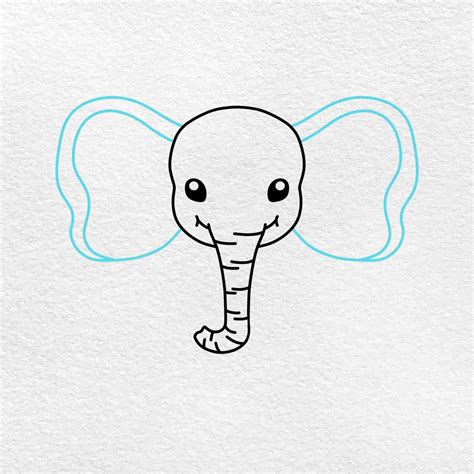 How To Draw A Cute Elephant Helloartsy