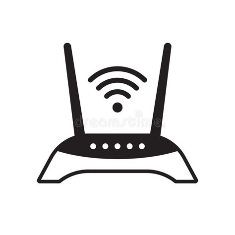 Router Icon Router Related Signal Icon Isolated Wifi Router Stock