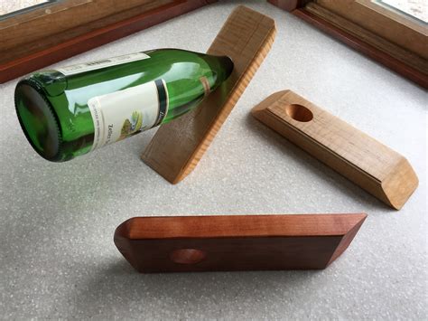 Wine Bottle Holder Floating Wooden Wine Holder Self Etsy