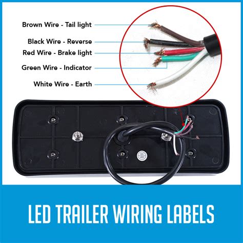 I am trying to wire a trailer light plug and need a color chart for the wiring on the truck. 2x LED Tail Reverse Brake Lights 10M 5 Core Wire Cable | Elinz