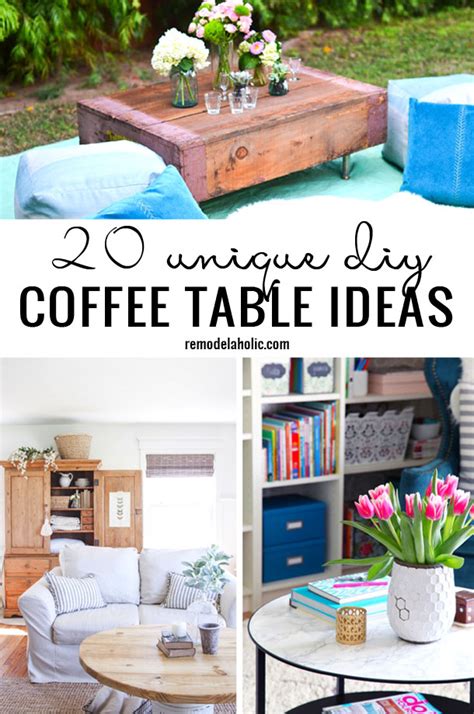 See more ideas about diy table top, diy table, table. Remodelaholic | 20 Unique DIY Coffee Table Ideas
