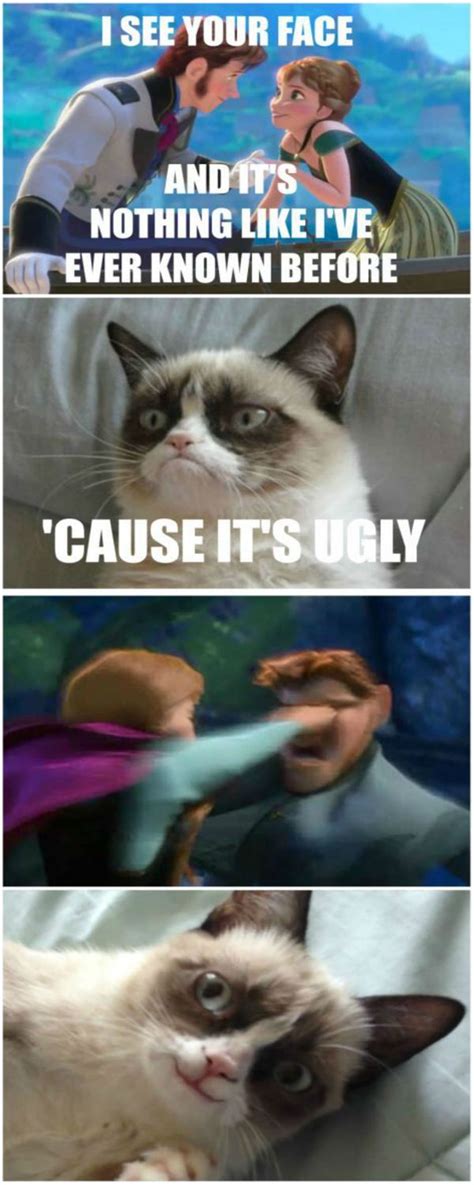 Frozen Disney So True Funny Grumpy Cat Memes Funny