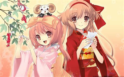 Anime Girl Friends Group Cute Wallpaper 1920x1200
