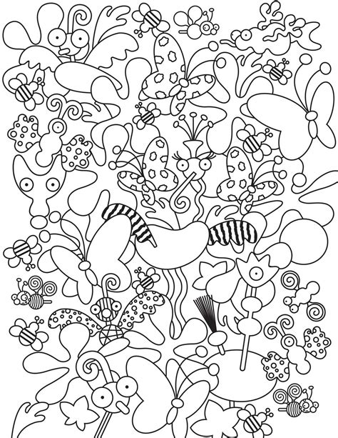 Free Printable Doodle Coloring Pages Printable Templates