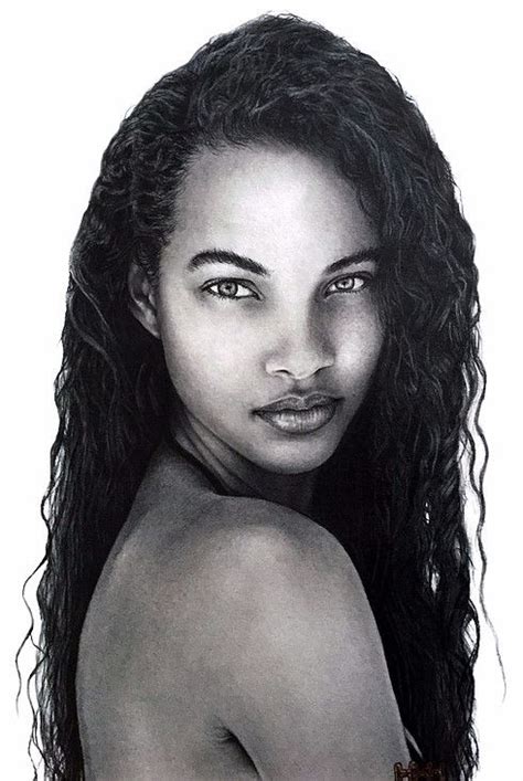 Jessica Strother Model Graphite Pencil Drawing Portrait By Nathan Hill