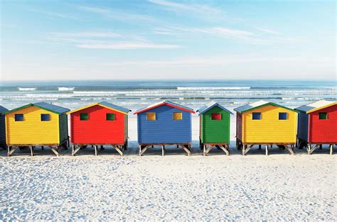 Muizenberg Beach Huts 2 By Neil Overy Colorful Places Beach Hut