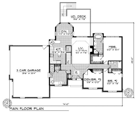 Traditional Style House Plan 3 Beds 25 Baths 1700 Sqft Plan 70 175