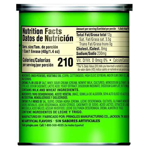 32 Pringles Nutrition Facts Label Label Design Ideas 2020
