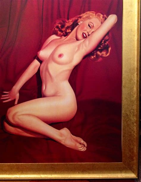 Sale This Week Large X Vintage Marilyn Monroe Nude Pin Up On Red