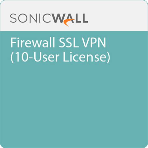 Sonicwall Firewall Ssl Vpn 10 User License 01 Ssc 8631 Bandh