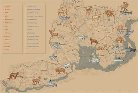 Red Dead Redemption Animal Map