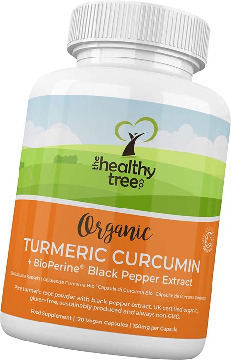 Organic Turmeric Capsules By Thehealthytree Company High Strength