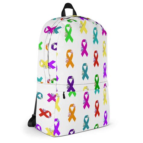 Awareness Ribbon Backpack Awareness Ribbon Bookbag Cancer Etsy