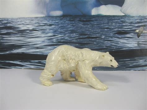 Vintage Britains Zoo Wild Animals 132 Polar Bearplastic Miniature