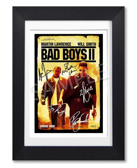 Bad Boys Ii 2 Movie Cast Signed Poster Print Photo Autograph Etsy Uk