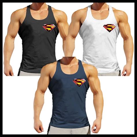 Aliexpress Com Buy OA Men Superman Tank Tops Gyms Fitness