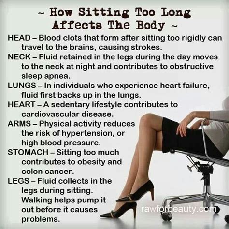 Effects Of Sitting Too Long For Health Pinterest